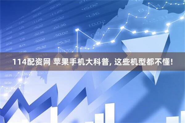 114配资网 苹果手机大科普, 这些机型都不懂!